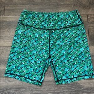 Green Mermaid Scale Shorts